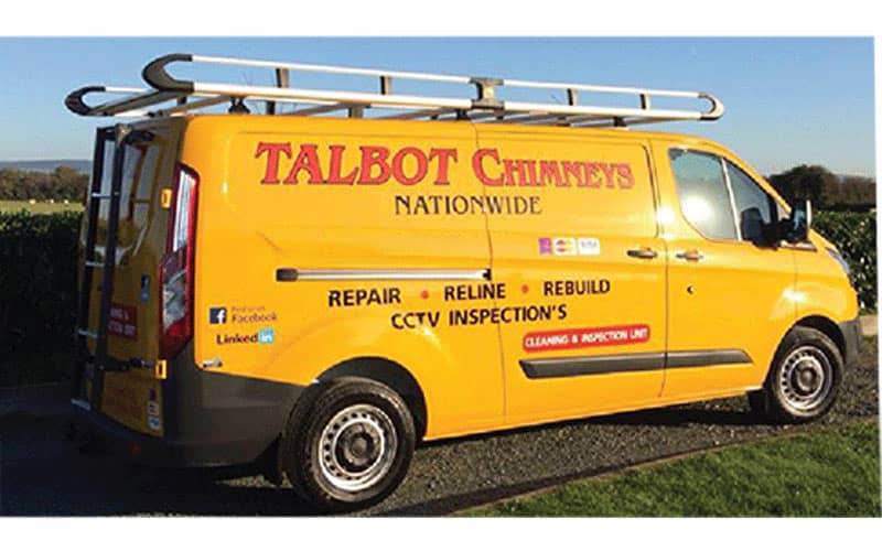 picture of the Talbot Chimneys van